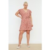 Trendyol Curve Dried Rose Belted Woven Overalls | Shoptok.si