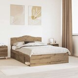  Okvir za krevet Umjetnička hrastovina 150 x 200 cm | shoptok.hr