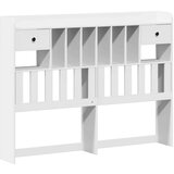 vidaXL Krevet s regalom z knjige bez madraca bijeli 160x200cm borovina | shoptok.hr