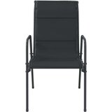  Vrtna garnitura - 3-dijelni vrtni blagovaonski set crni čelični | shoptok.hr
