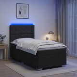  LED okvir za krevet s madracem Crna 100 x 200 cm Tkanina | shoptok.hr