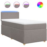  Krevet s oprugama i madracem smeđesivi 90x190 cm od tkanine | shoptok.hr