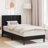  Krevetna konstrukcija s uzglavljem Crna 80 x 200 cm Baršun | shoptok.hr