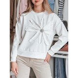 DStreet Bluza damska oversize z kwiatem PETITKA ecru | Shoptok.si