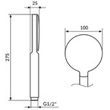 Rosan DARK tuš ručica Crna mat PTREC8D | Eponuda.com