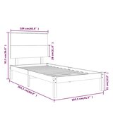  Okvir kreveta bez madraca bijeli 100x200 cm konstruirano drvo | shoptok.hr