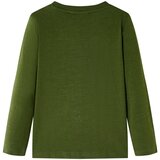  Dječja majica dugih rukava tamna kaki 104 | shoptok.hr