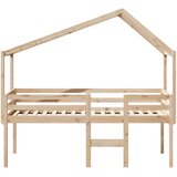  Visoki krevet s krovom 90 x 200 cm od masivne borovine | shoptok.hr