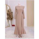Modamorfo Stone Detailed Pleated Evening Dress | shoptok.hr