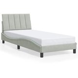  Okvir kreveta bez madraca Hanko svjetlosivi 90x200 cm baršunasti | Eponuda.com