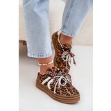 Boto Women's sneakers in leopard print on platform with decorations brown Vinness | Eponuda.ba