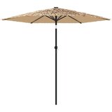 vidaXL Vrtni suncobran s čeličnom šipkom smeđi 223 x 223 x 213 cm | shoptok.hr