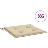 vidaXL Blazine za vrtne stole 6 kosov bež 50x50x3 cm oxford tkanina, (20778374) Cene