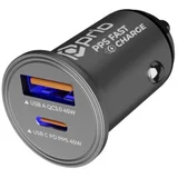 Avtomobilski polnilec za naprave s priključkom USB-C / USB-A, dvojni, 45W