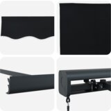 vidaXL ročna retraktibilna tenda črna 500x300 cm, zamenjava za platno tenda za okvir 5x3 m črna | Shoptok.si