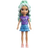 Polly Pocket Mattel Impulse – Punčka z vijolično srajco in modrim krilom (HKV81), (21382052) Cene