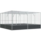  Voliera srebrna 418x414x212 cm jeklo - - 104.3 - 418 x 414 x 212 cm - | Shoptok.si