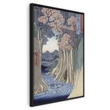  Slika - Utagawa Hiroshige – The monkey bridge in the Kai province 80x120 U crnom drvenom okviru | shoptok.hr