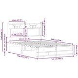  Posteljni okvir brez vzmetnice hrast 120x190 cm inženirski les, (21829244) | Shoptok.si