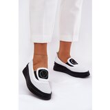 VINCEZA Ladies Leather Moccasins On Platform And Wedge White 79522 | Shoptok.si