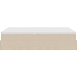 vidaXL Otomanski posteljni okvir z vzmetnico krem 120x190 cm blago, (21611927) | Shoptok.si