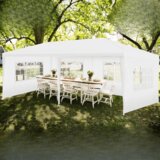  Paviljon Za Proslave 6x3m Sa Bočnim Stranama Beli Cene
