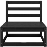  Srednja sofa crna od masivne borovine | shoptok.hr