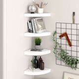 vidaXL Plutajuće kutne police 4 kom bijele 25 x 25 x 3,8 cm MDF Cijene