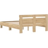  Okvir za krevet s uzglavljem boja hrasta 120x190 cm drveni | shoptok.hr