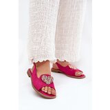 S. BARSKI Women's sandals with decorative heart S.Barski KV27-018 fuchsia | Shoptok.si