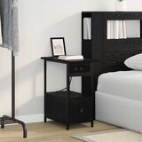  Noćni ormar Crni hrast 60 x 30 x 61 cm Konstruirano drvo | Eponuda.com