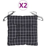  Blazina za stol 2 kosa črna karo 50x50x7 cm oxford tkanina, (20657229) | Shoptok.si