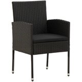  5-dijelni vanjski blagovaonski set od poliratana crni | shoptok.hr