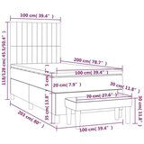 vidaXL Krevet s oprugama i madracem krem 100 x 200 cm od tkanine | shoptok.hr