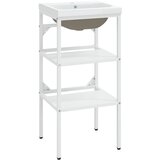 Maison Chic Okvir umivalnika - Umivalniška omarica z vgradnim umivalnikom belo železo, (21758927) | Shoptok.si