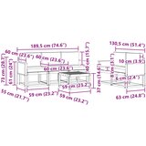  Set vanjskih sofa 6 kom. Prirodna i krem Čvrsto drvo akacije | shoptok.hr