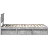  Krevetna konstrukcija Beton 120 x 200 cm Čvrsto borovo drvo | shoptok.hr