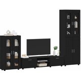  Set TV komoda FLORIN 3 kom. Crna Konstruirano drvo | shoptok.hr