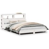 vidaXL Posteljni okvir brez vzmetnice bel 140x190 cm trdna borovina | Shoptok.si