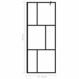 Pregrada za tuširanje od kaljenog stakla crna 80 x 195 cm | shoptok.hr