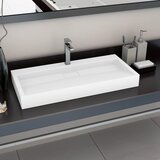 vidaXL Umivalnik 100x46x11 cm mineralna litina/marmorna litina bel | Shoptok.si