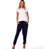 Fashion Hunters Ženske hlače tamnoplave boje od tkanine bijela | ePonuda.com