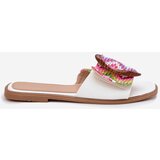Boto Women's Flat Sandals With Decorative Buckle White Luwam | Shoptok.si