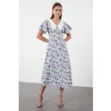 Trendyol Purple Floral Woven Dress | Shoptok.si