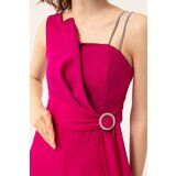 Lafaba Women's Damson One-Shoulder Stoned Evening Dress Jumpsuit | Shoptok.si