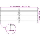  Rešetka za prozor 116 x 45 cm Čelik s prahom premazan Crna | Eponuda.com