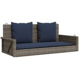  Klupa za ljuljanje s jastucima siva 119x56x48 cm poli ratan | Eponuda.com