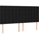  S oprugama i madracem crni 200x200 cm od tkanine | shoptok.hr