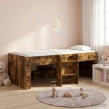  Kreveta za visoko spavanje djece Dimljeni hrast 100 x 200 cm | Shoptok.si