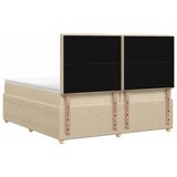  LED okvir za krevet s madracem Krem 200 x 200 cm Tkanina - Krem 200 x 200 cm Dizajn linija | shoptok.hr
